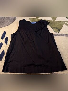 Simply Vera Vera Wang | Sleeveless Black Bow-Accent Women's Top